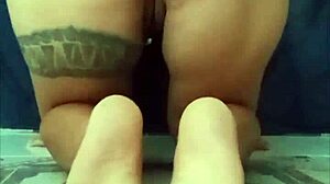 sexy mexicana dancing in lingerie, flashing her ass and tits