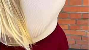 Busty blonde craves attention with amazing big tits 😍