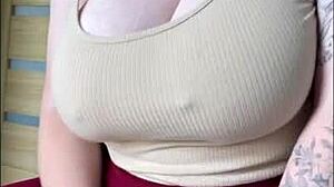 Busty blonde craves attention with amazing big tits 😍