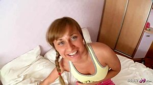 Cute Blonde Step-Sister Seduces for Rough Monster Cock Fuck