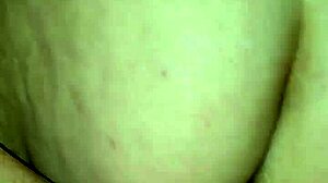 Busting creampie in wife's fat pussy with big ass