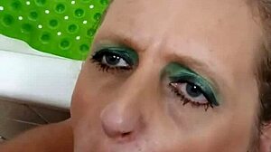 German MILF Sandra BLOWJOB and SPERM SWALLOW