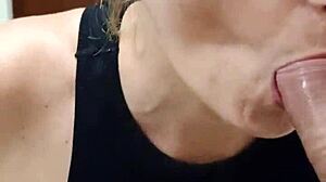 German MILF Sandra BLOWJOB and SPERM SWALLOW