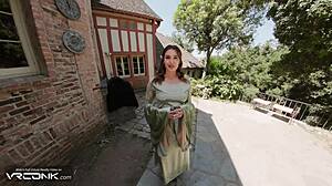 Arwen the elf sucks huge dick and balls in VR cosplay