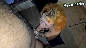 tattooed woman sucks and shows pussy on video call