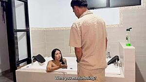 i seduce my busty stepsister and fuck her in the bathtub