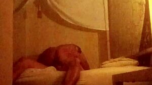 Virgin stepsister explores anal pleasures with muscular stepbrother in a hotel room, her wet pussy dripping as clothes rip apart