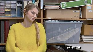 big tit russian shoplifter busted and fucked hard in hidden cam reality