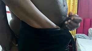 Pounding oiled ebony pussy doggystyle hits ultimate payoff