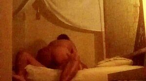 Virgin stepsister explores anal pleasures with muscular stepbrother in a hotel room, her wet pussy dripping as clothes rip apart