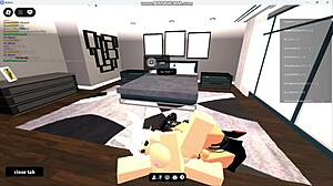 Holy shit banging horny gringa prostitute with monster cock in roblox condo!
