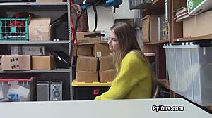 big tit russian shoplifter busted and fucked hard in hidden cam reality