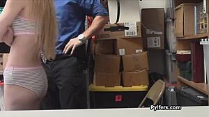 big tit russian shoplifter busted and fucked hard in hidden cam reality