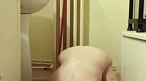 humiliated female slave eats from bowl