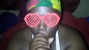 Big Black Cock Gets Sloppy Blowjob from Bbw Ending in Huge Facial