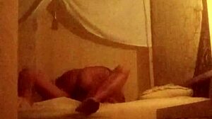 Virgin stepsister explores anal pleasures with muscular stepbrother in a hotel room, her wet pussy dripping as clothes rip apart