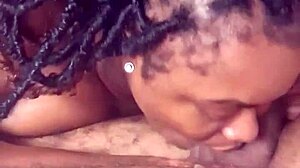 babe drops to knees slurping massive cock till hot cum explodes