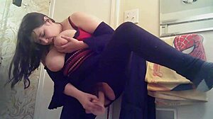 Horny slut bound intensely