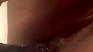 ebony amateur toys her ass solo