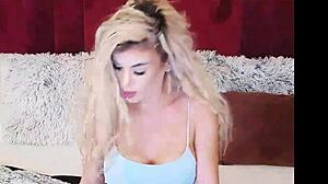 Ashley Payton Strips And Caresses Pierced Pussy Clit