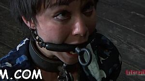 Masked Brunette Babe Toys Her Wet Pussy in Hardcore Fetish Session