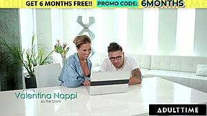 milf masseuse cherie deville oils up valentina nappi for naughty nuru massage, damn