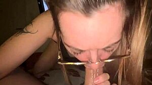 Secretary, I cum on your glasses.