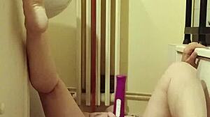 humiliated female slave eats from bowl