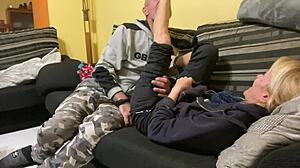 I had passionate sex with my little 18+ blonde at home, feeling every emotion.