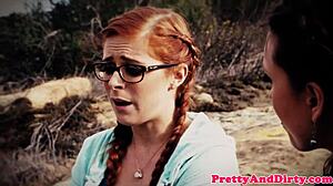 redhead bdsm babe subed in threesome