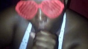 Big Black Cock Gets Sloppy Blowjob from Bbw Ending in Huge Facial