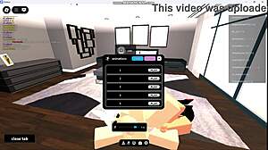 Holy shit banging horny gringa prostitute with monster cock in roblox condo!