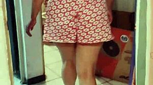 Auroraestelar pisses masturbates big tits in steamy shower bath!