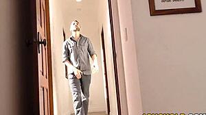 Maggie Green Deepthroats Employee's Big Black Cock Titty Fucks Cuckold Milf Interracial 3some