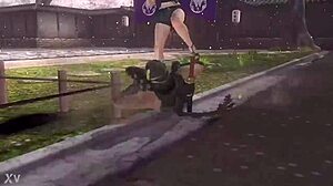 rachel kicks ryu's balls hard in doa femdom busting session