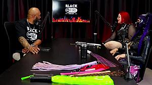 beautiful woman spanks him in fetish scene but skips the ass play limits