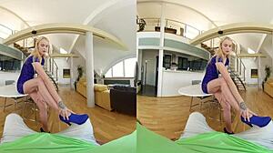 Blonde Teases with Horny Cravings for Thick Cock