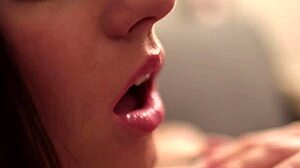 classy european glamour babe in lingerie stockings spreads her big tits ass and toys her asshole solo masturbation style