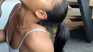 yo she's devourin that bbc from her stepbrothers like a total slut couple fun