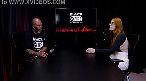 bella ruiva the liberal redhead chats dirty in see-through sheer then submits to black brazilian in interracial casting