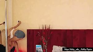 maya's strip tease dildo fuck ignites wild horny bliss
