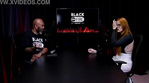 bella ruiva the liberal redhead chats dirty in see-through sheer then submits to black brazilian in interracial casting