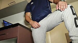 damn pornstar brasil here brazilian bear's huge cock explodes cum in shower