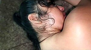 Horny slut alone so godfather rams her ass raw!