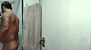 damn pornstar brasil here brazilian bear's huge cock explodes cum in shower