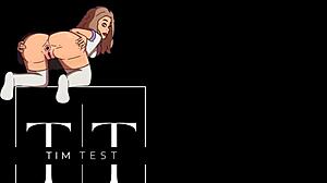 her moans explode as tattooed slut gulps cum and piss