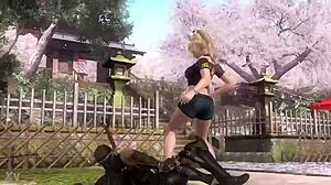 rachel kicks ryu's balls hard in doa femdom busting session