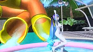 hatsune miku and dear cocoa shake big tits in nude sexy dance