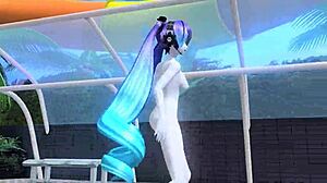 hatsune miku and dear cocoa shake big tits in nude sexy dance