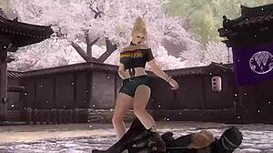 rachel kicks ryu's balls hard in doa femdom busting session